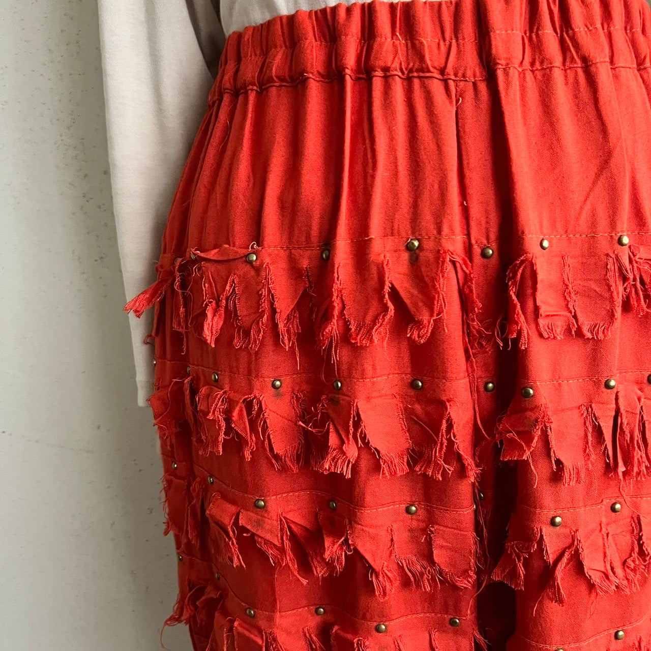 80s Rayon Fringe Pants
