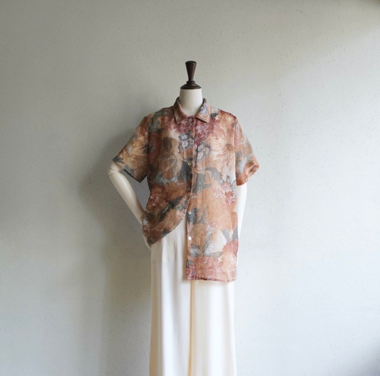 90s Printed Sheer Shirt Made in USA