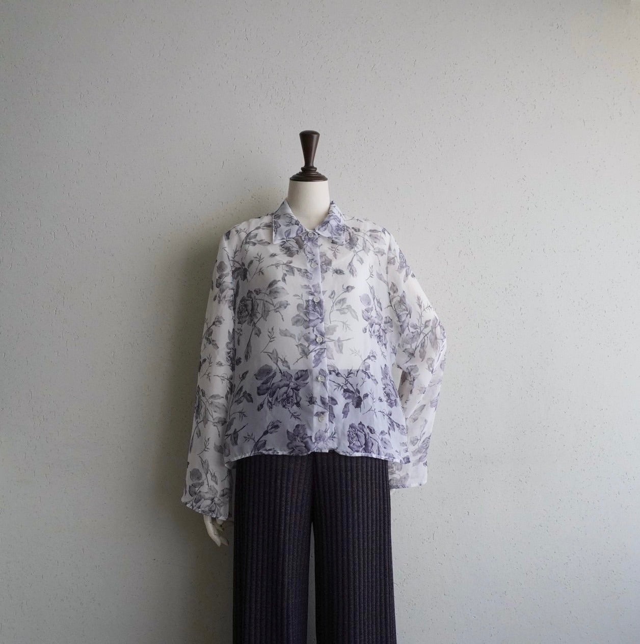 90s Sheer Printed Shirt