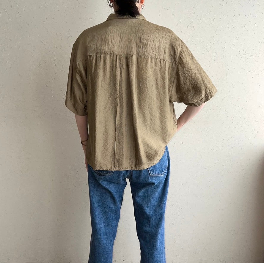 90s Rayon Boxy Shirt