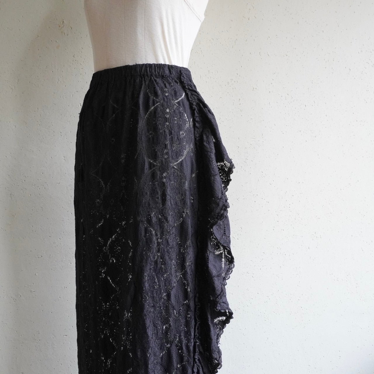 70s Lace Design Maxi Skirt
