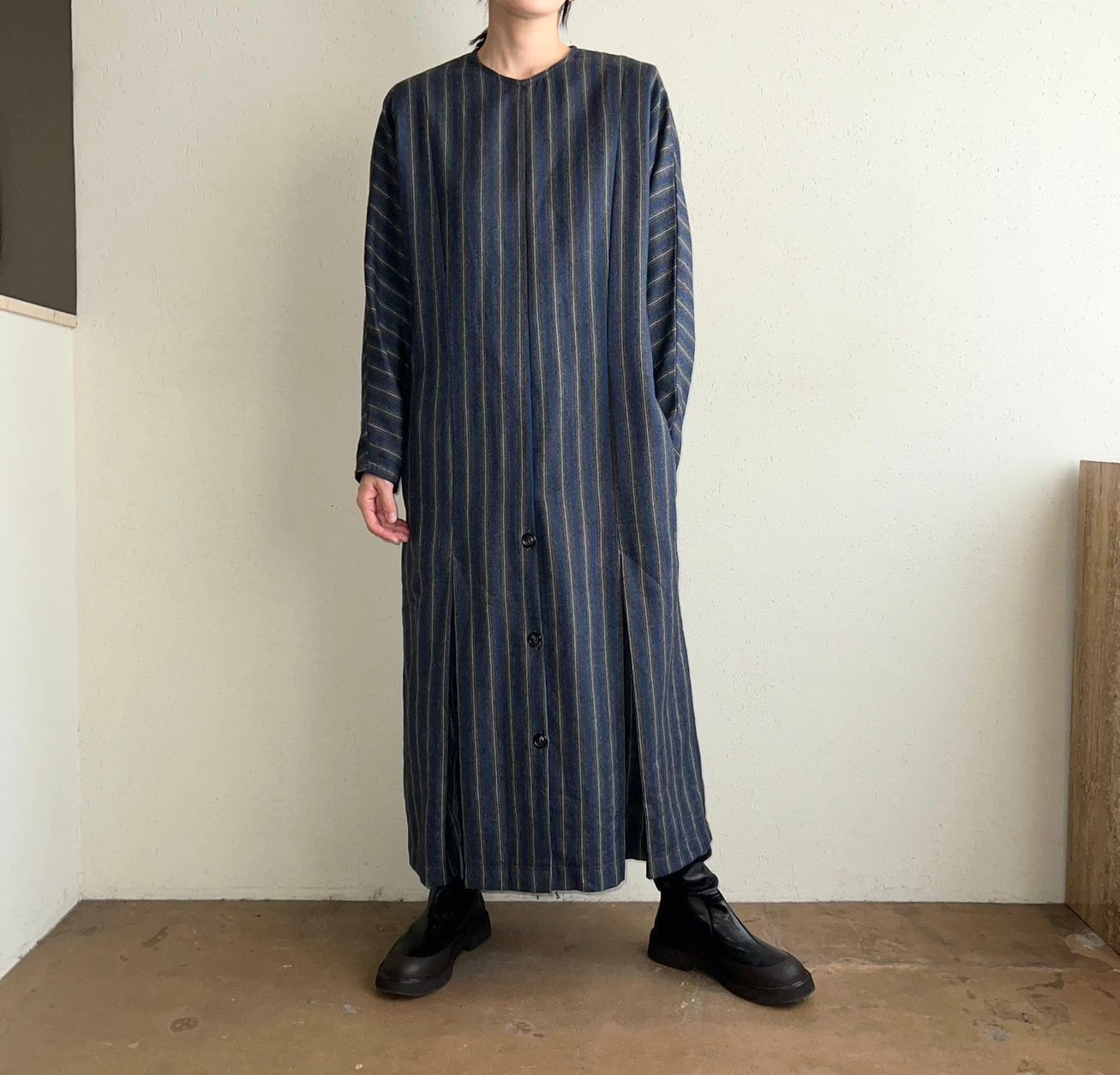 90s Striped Wool Dress Made in Italy
