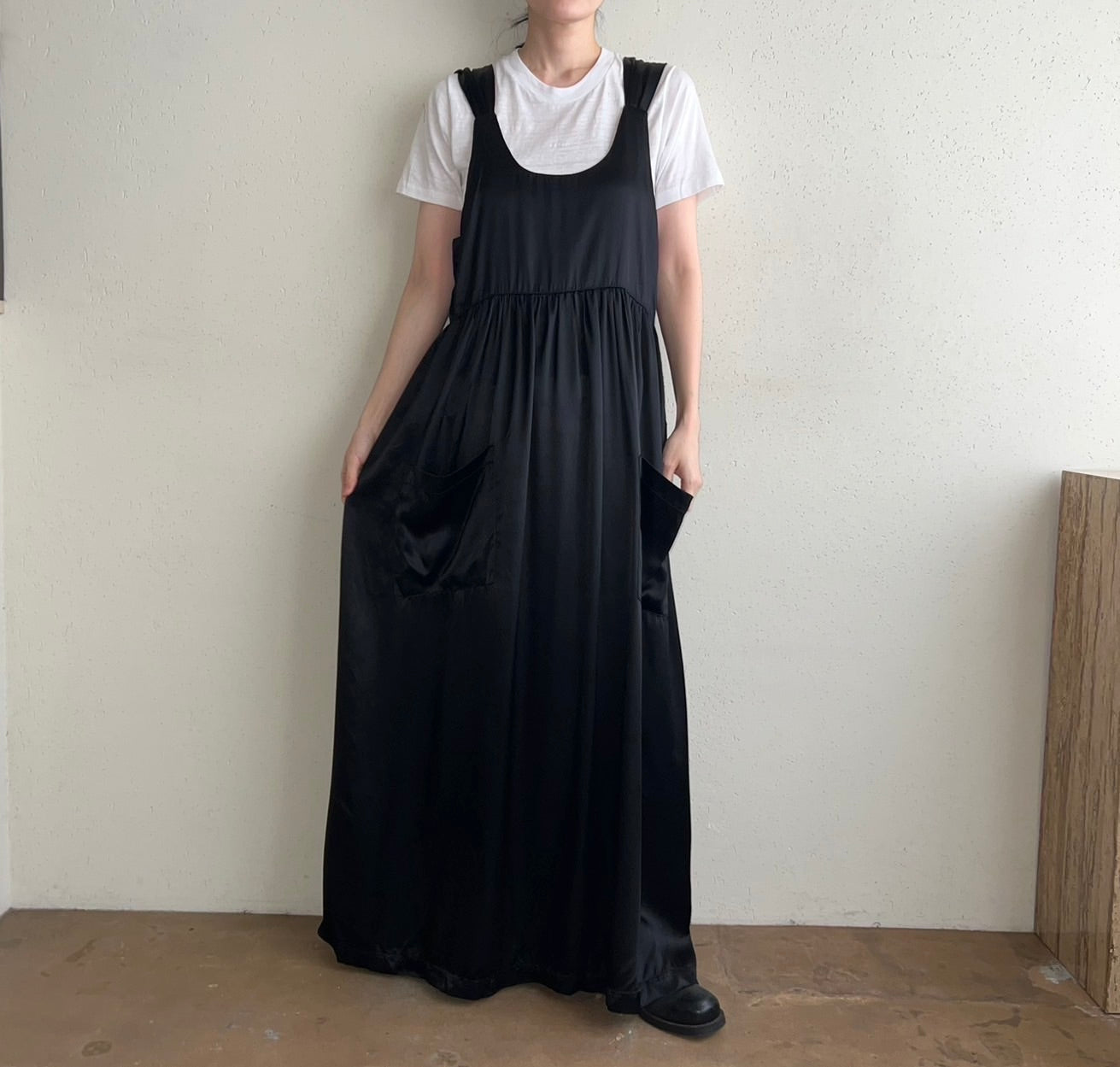 80s Satin Dress Made in USA