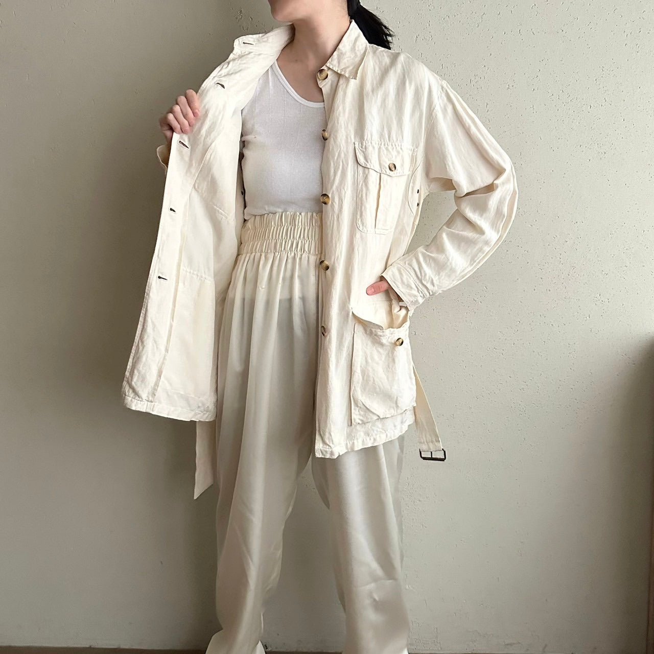 90s Silk Belted Jacket