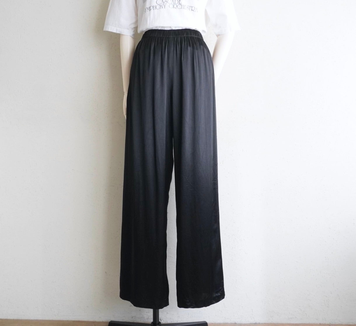 90s Black Satin Pants Made in USA