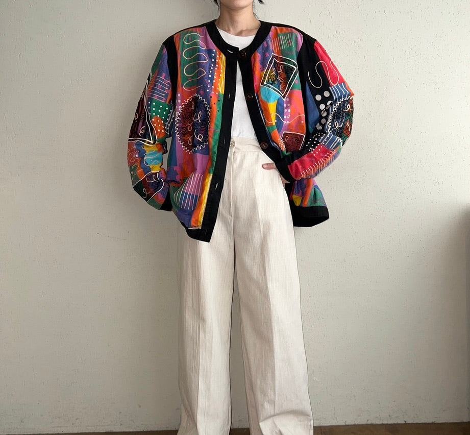 80s Cotton Design Jacket Made in USA