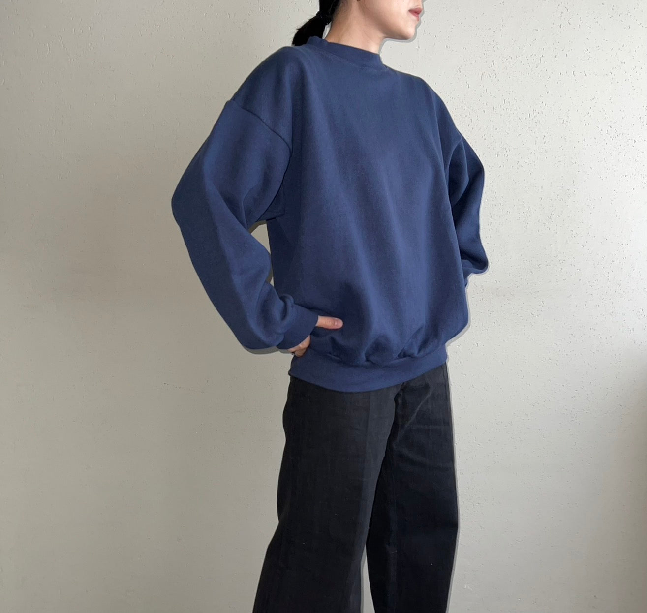 90s Navy Sweater Made in USA