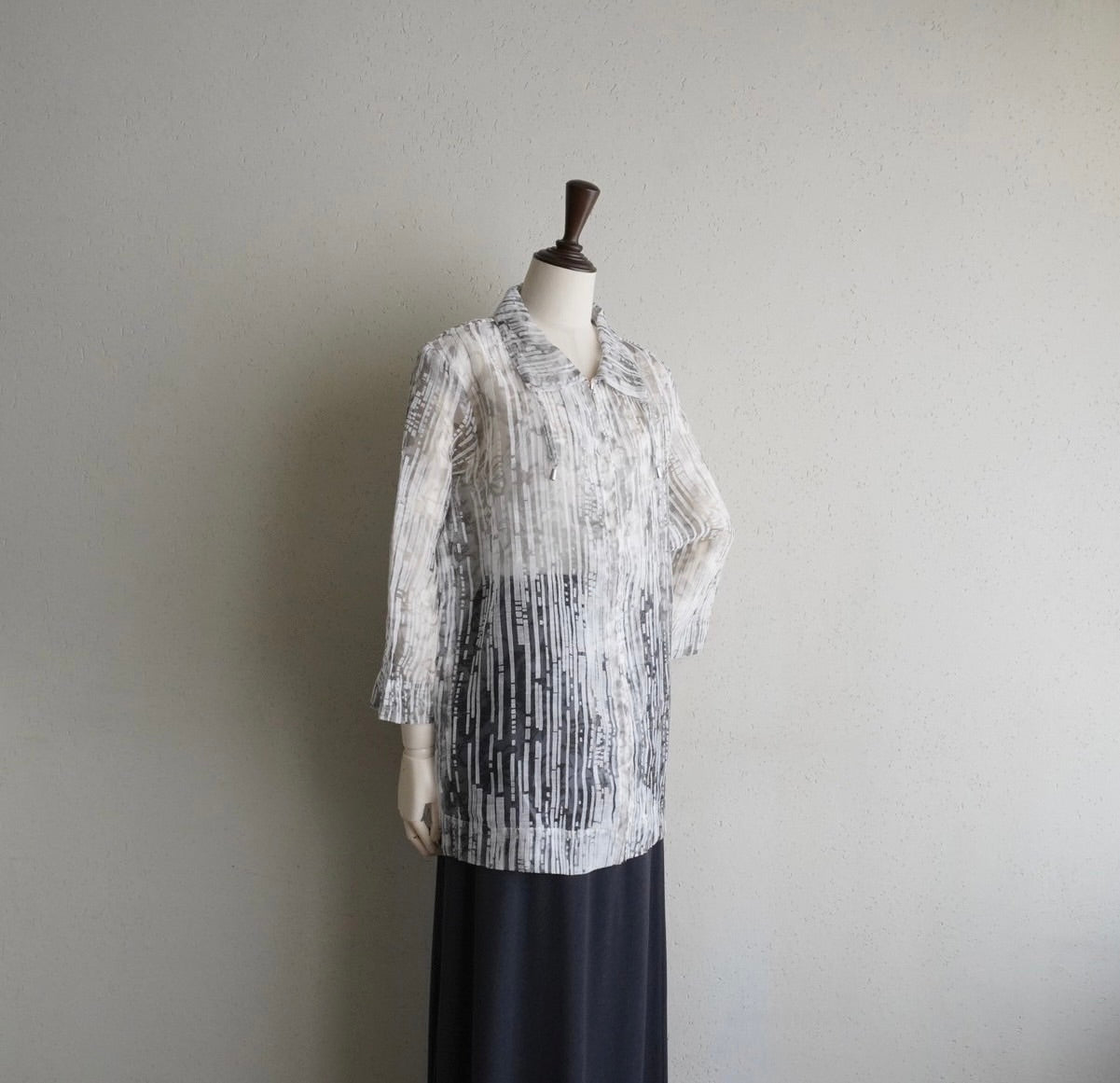 90s Sheer Zipped Shirt, Jacket