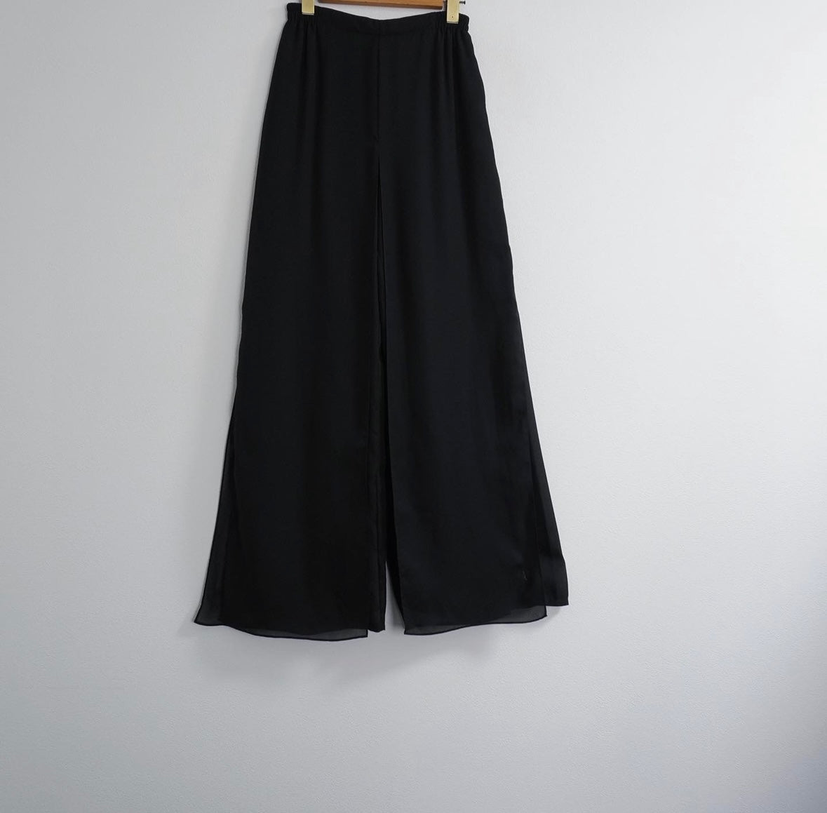 90s Black Slit Design Pants