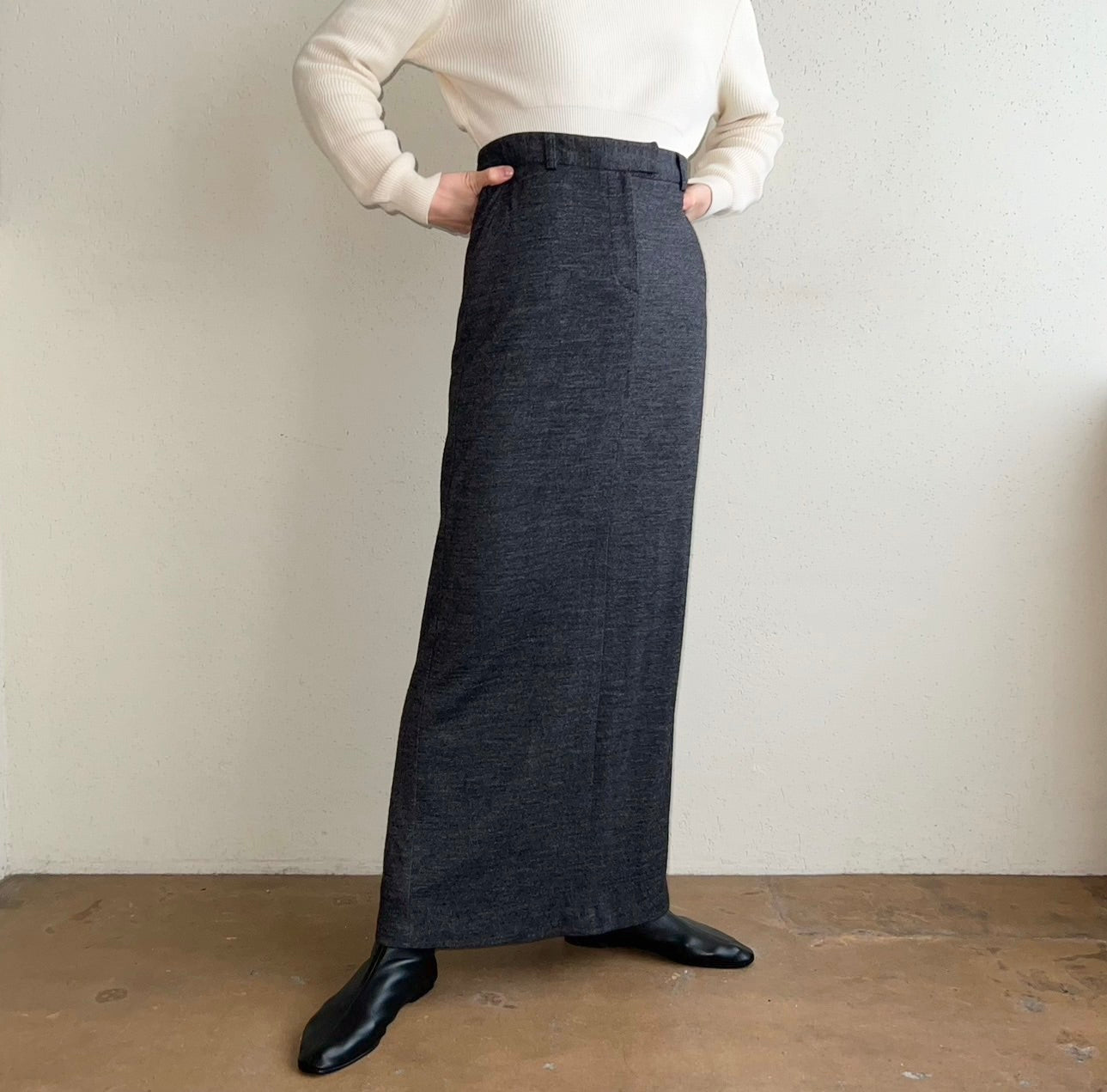 90s Wool Maxi Skirt Made in USA
