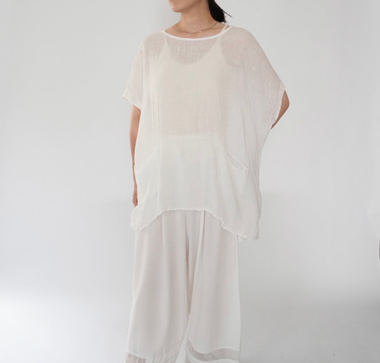 90s Linen Top Made in Italy