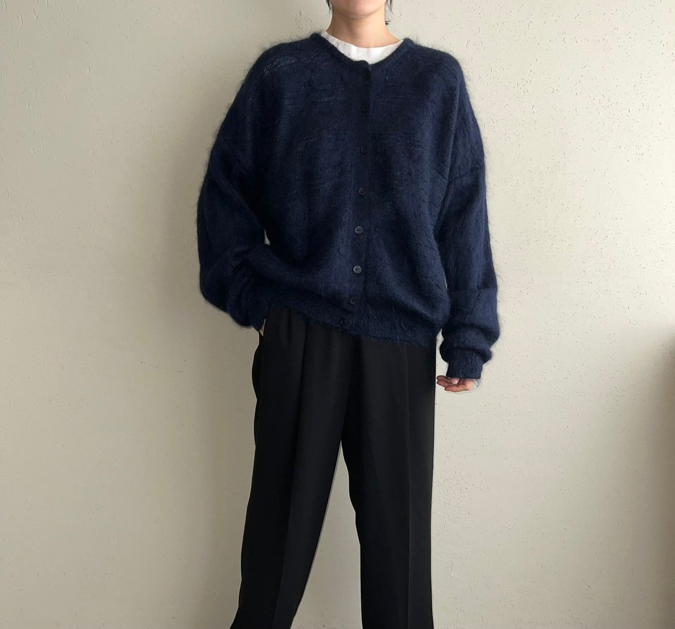 90s Navy Knit Cardigan