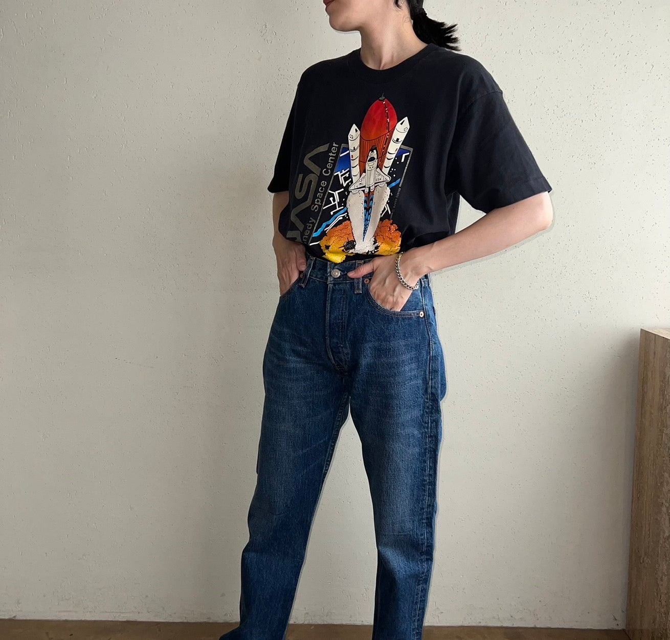 90s NASA Printed T-shirt Made in USA