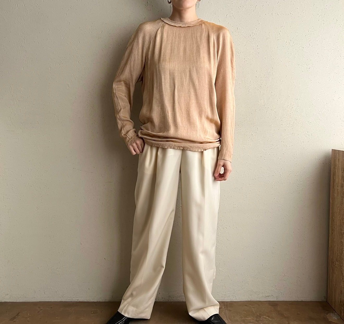90s Pale Orange Blouse