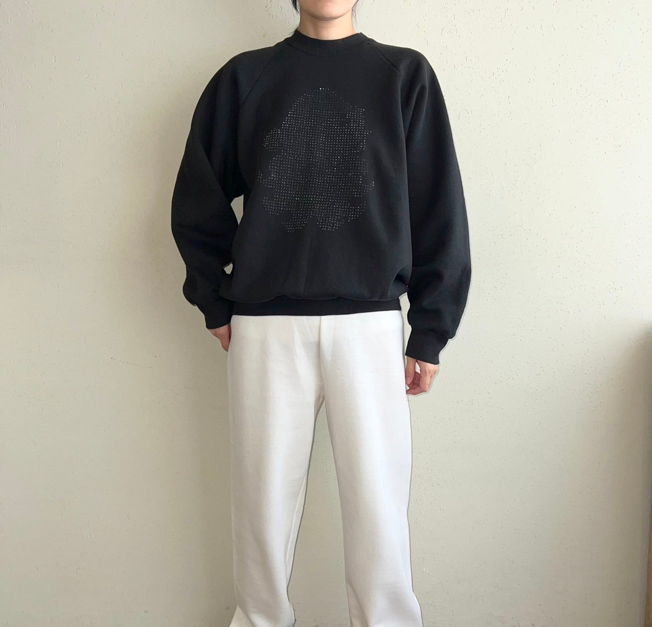 90s Hand Printed Sweater Made in USA