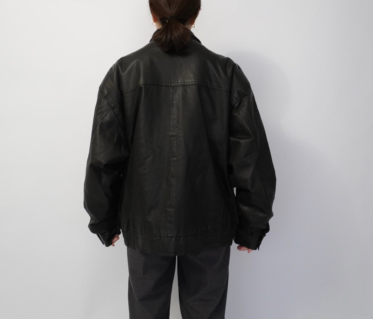 80s Black Leather Jacket