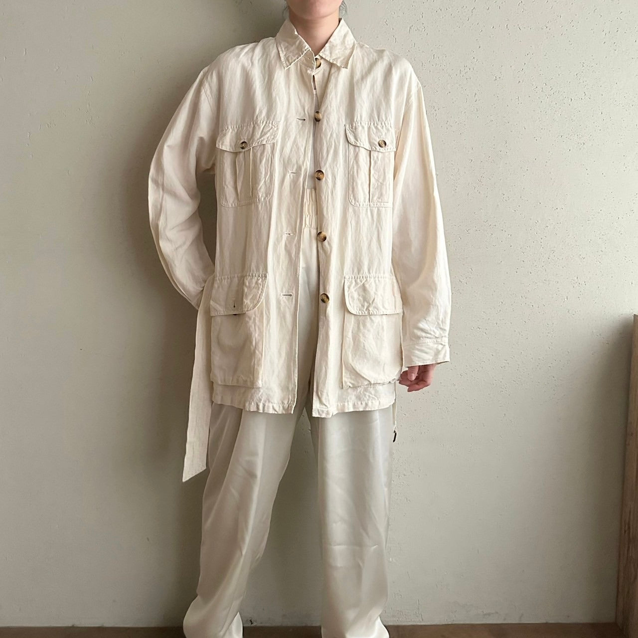 90s Silk Belted Jacket