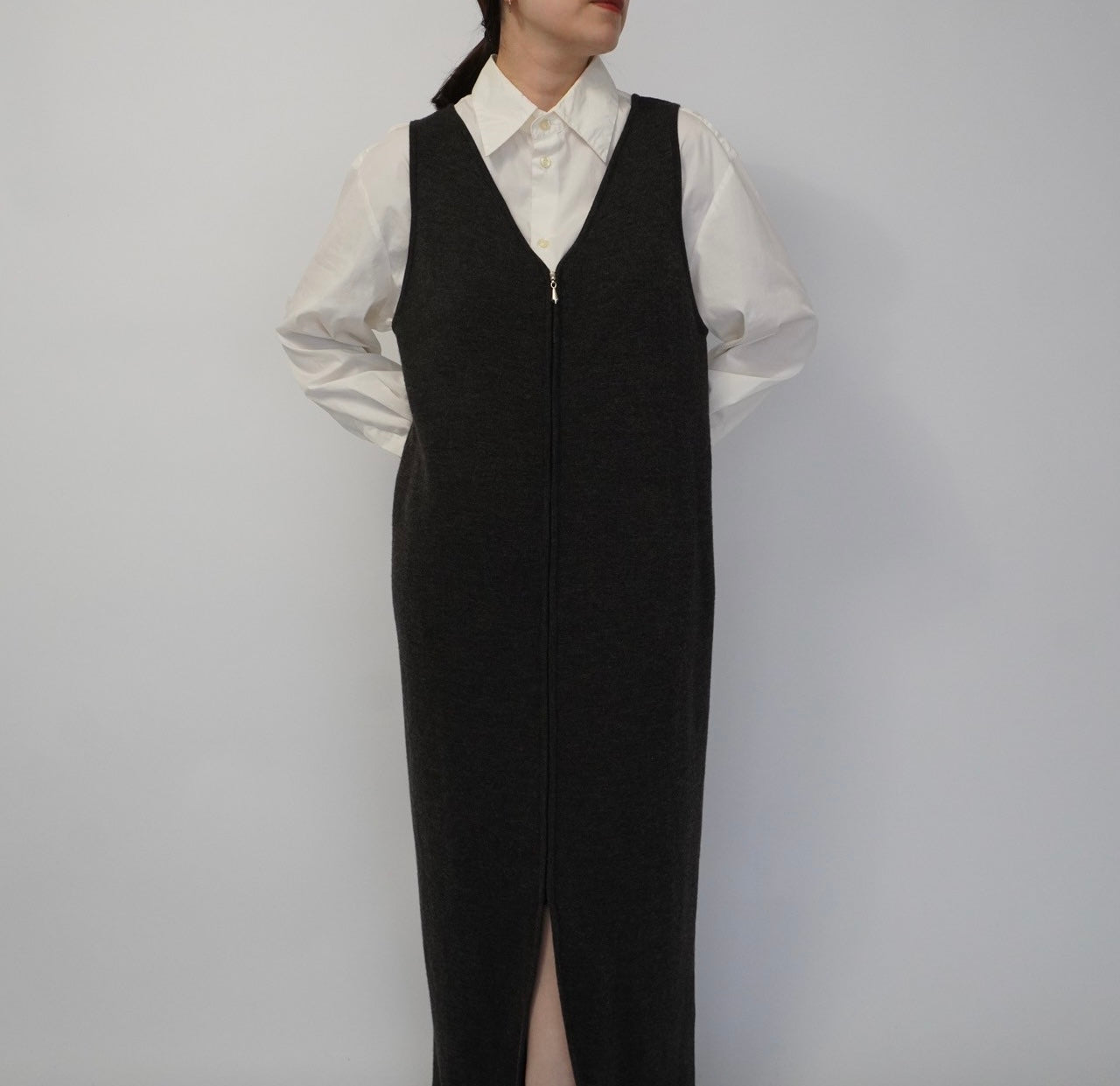 90s Zip Maxi Dress