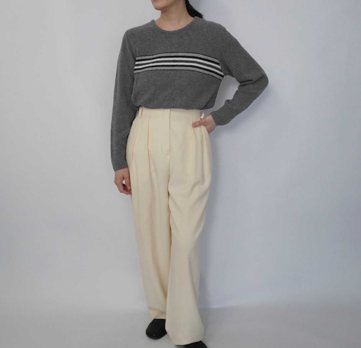 90s Line Design Cotton Top Made in USA