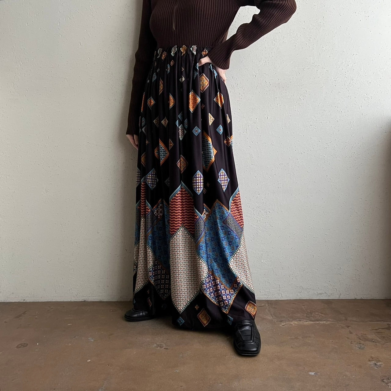 70s Printed Skirt
