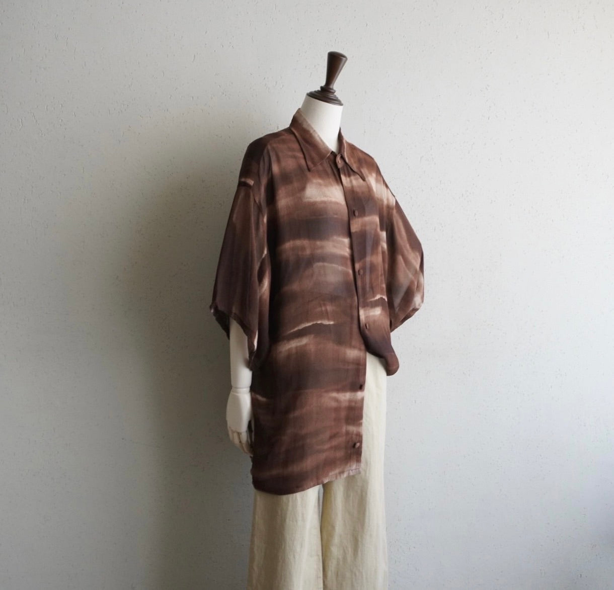90s Printed Sheer Shirt