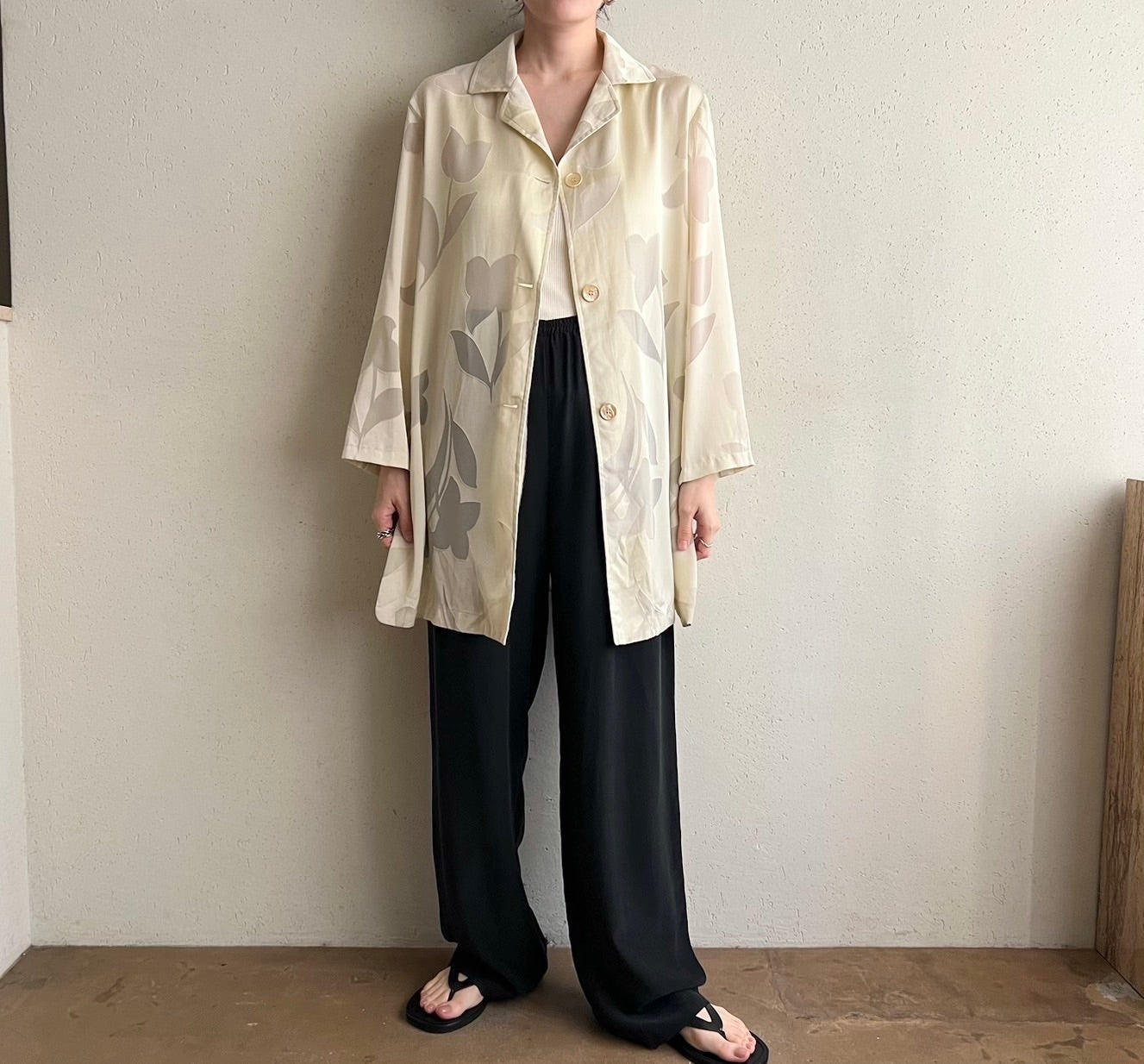 90s Sheer Shirt Jacket Made in Italy