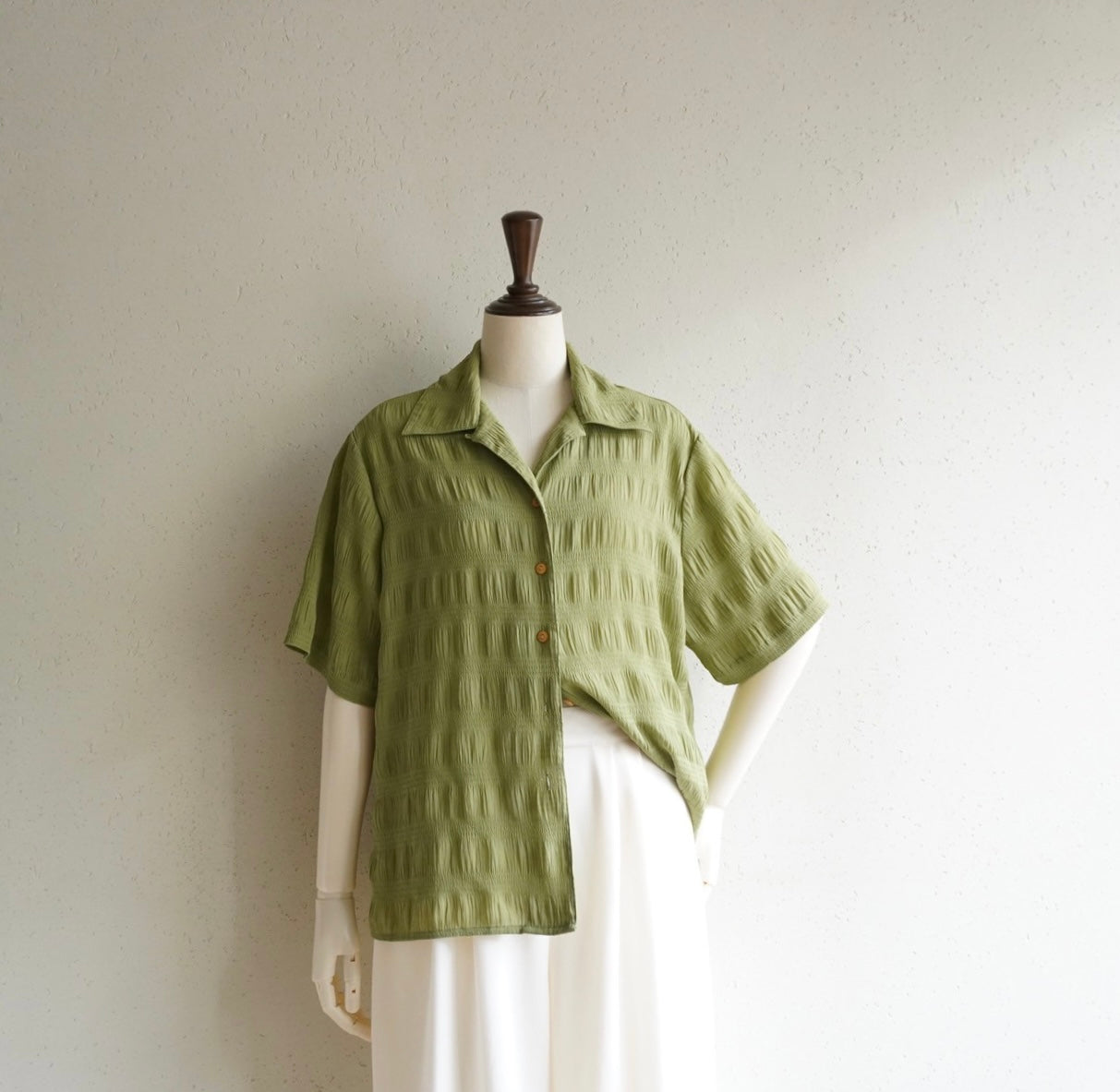 90s Pleat Green Shirt