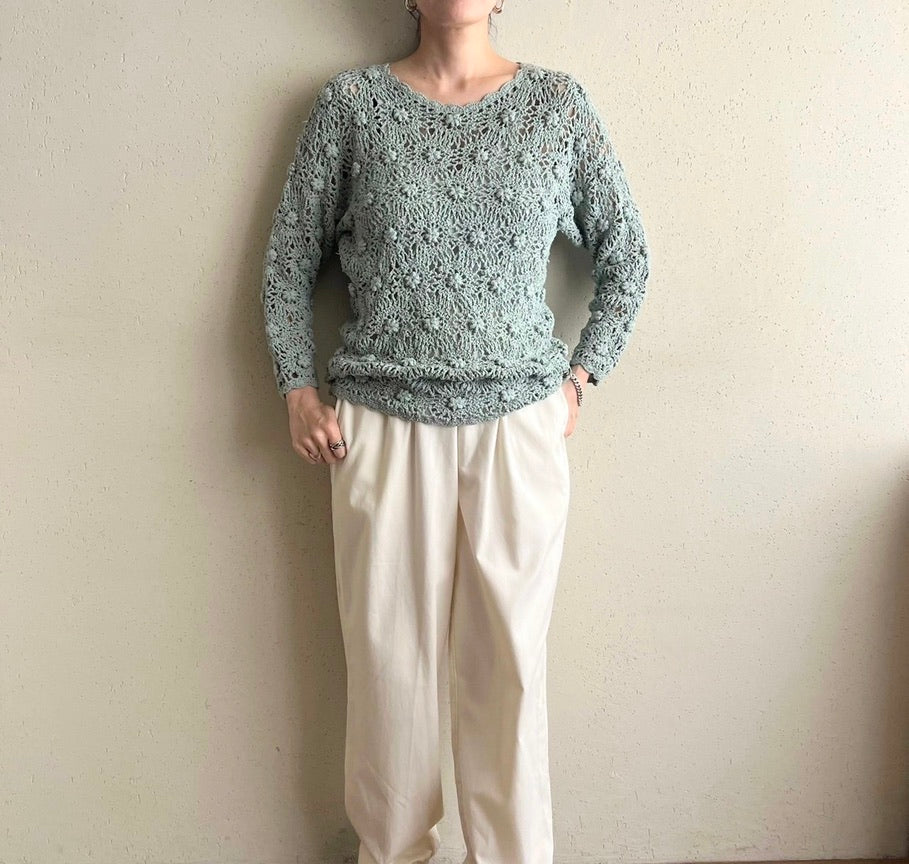 90s Silk Crochet Top