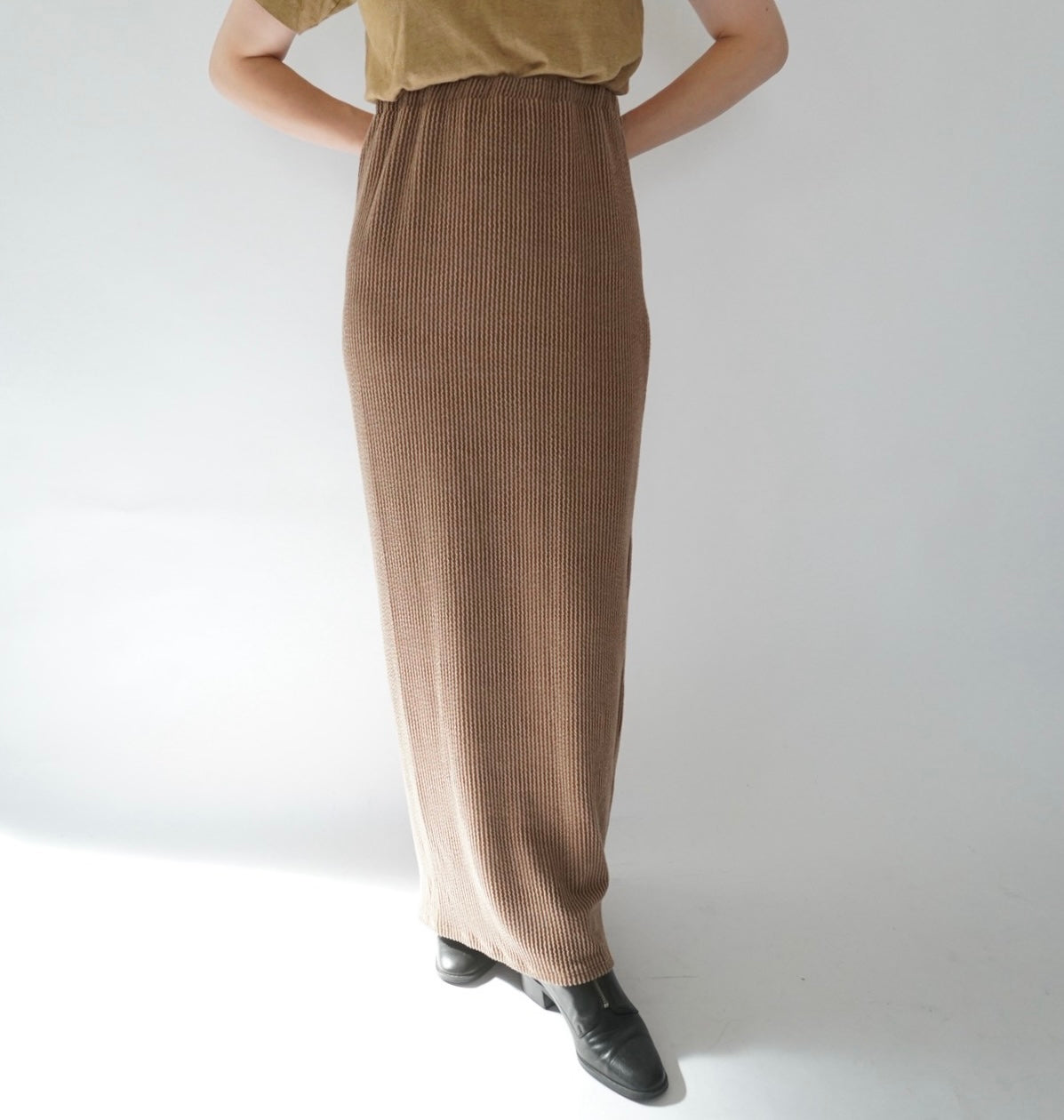 90s Ribbed Maxi Skirt
