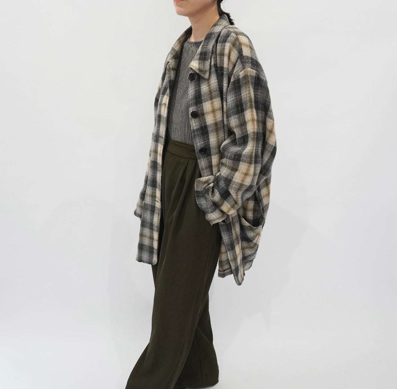 90s Plaid Light Jacket