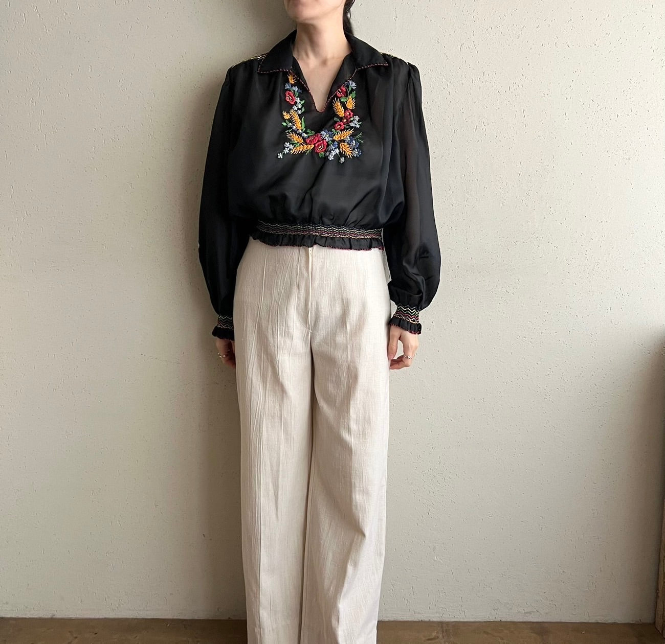 70s Embroidery Top