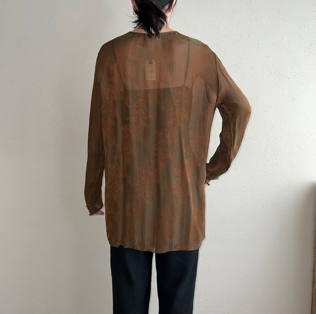 90s "Calvin Klein " Sheer Blouse
