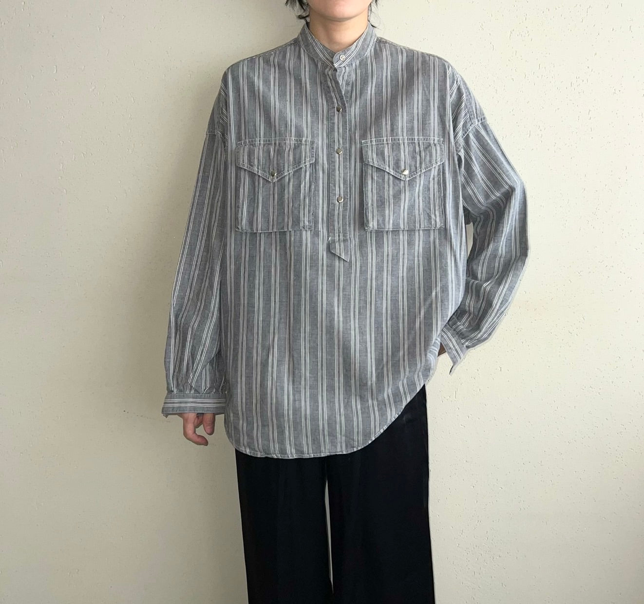 90s Striped Pullover Shirt