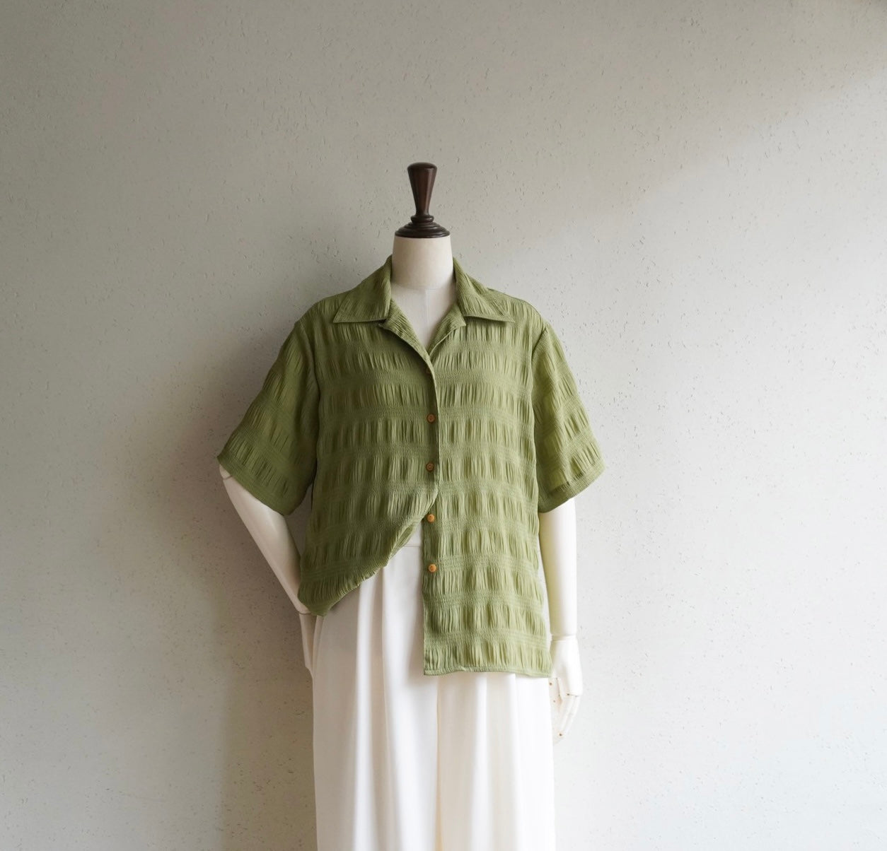 90s Pleat Green Shirt