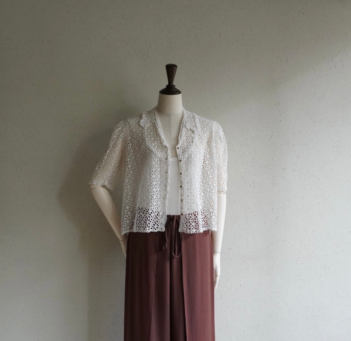 40s Eyelet Lace Shirt
