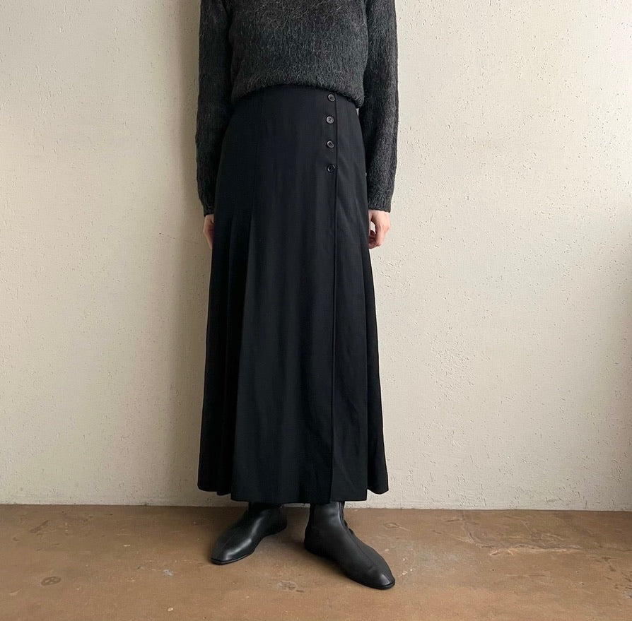 90s"Mondi" Pleated Design Skirt