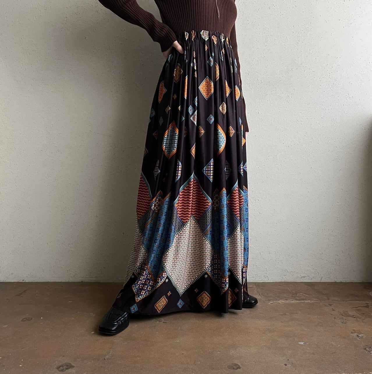 70s Printed Skirt