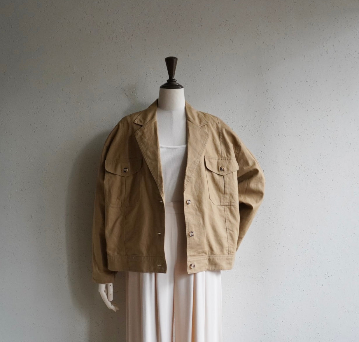 90s Linen Boxy Jacket