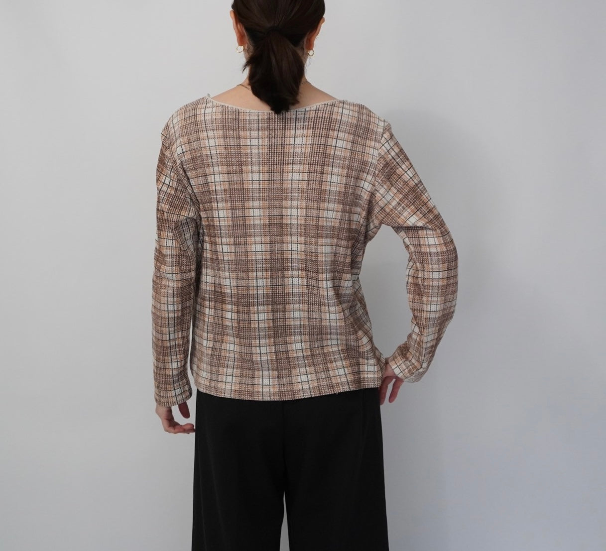 90s Plaid Top Made in USA