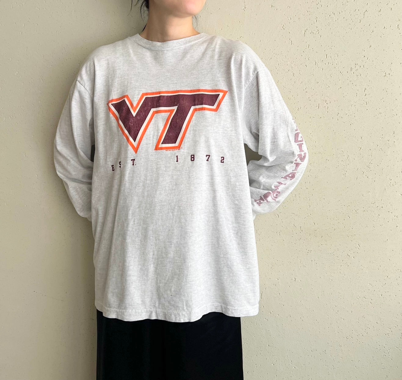 90s Printed Long Sleeves T-shirt Made in USA