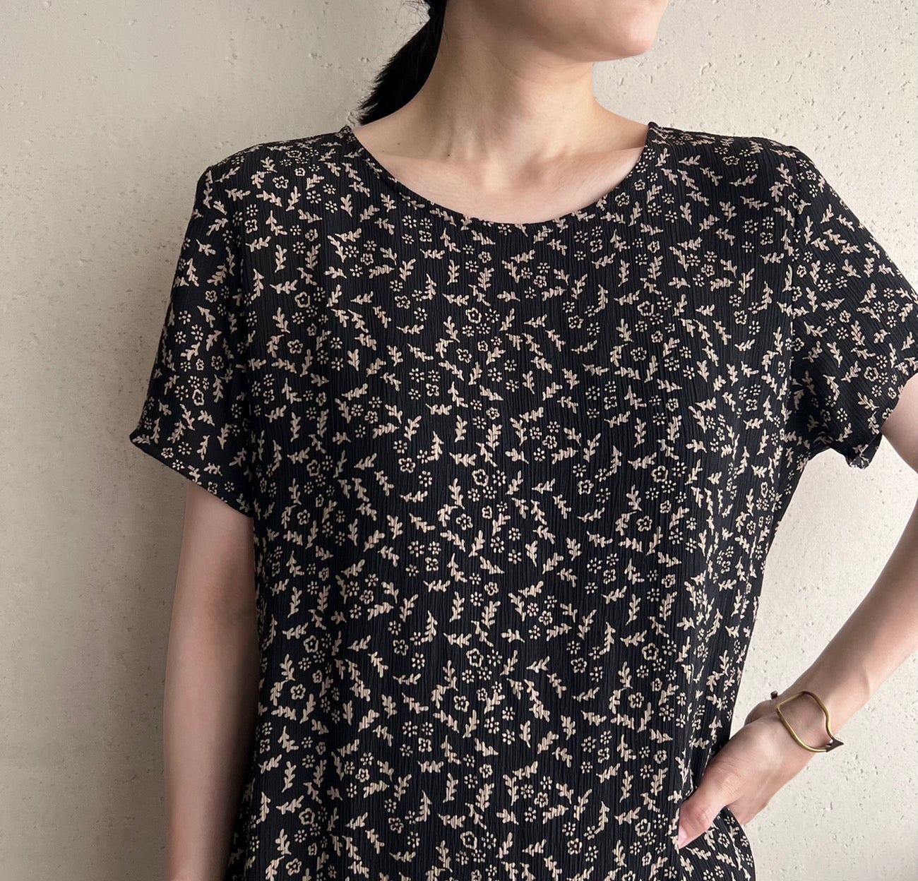 90s Silk Printed Dress