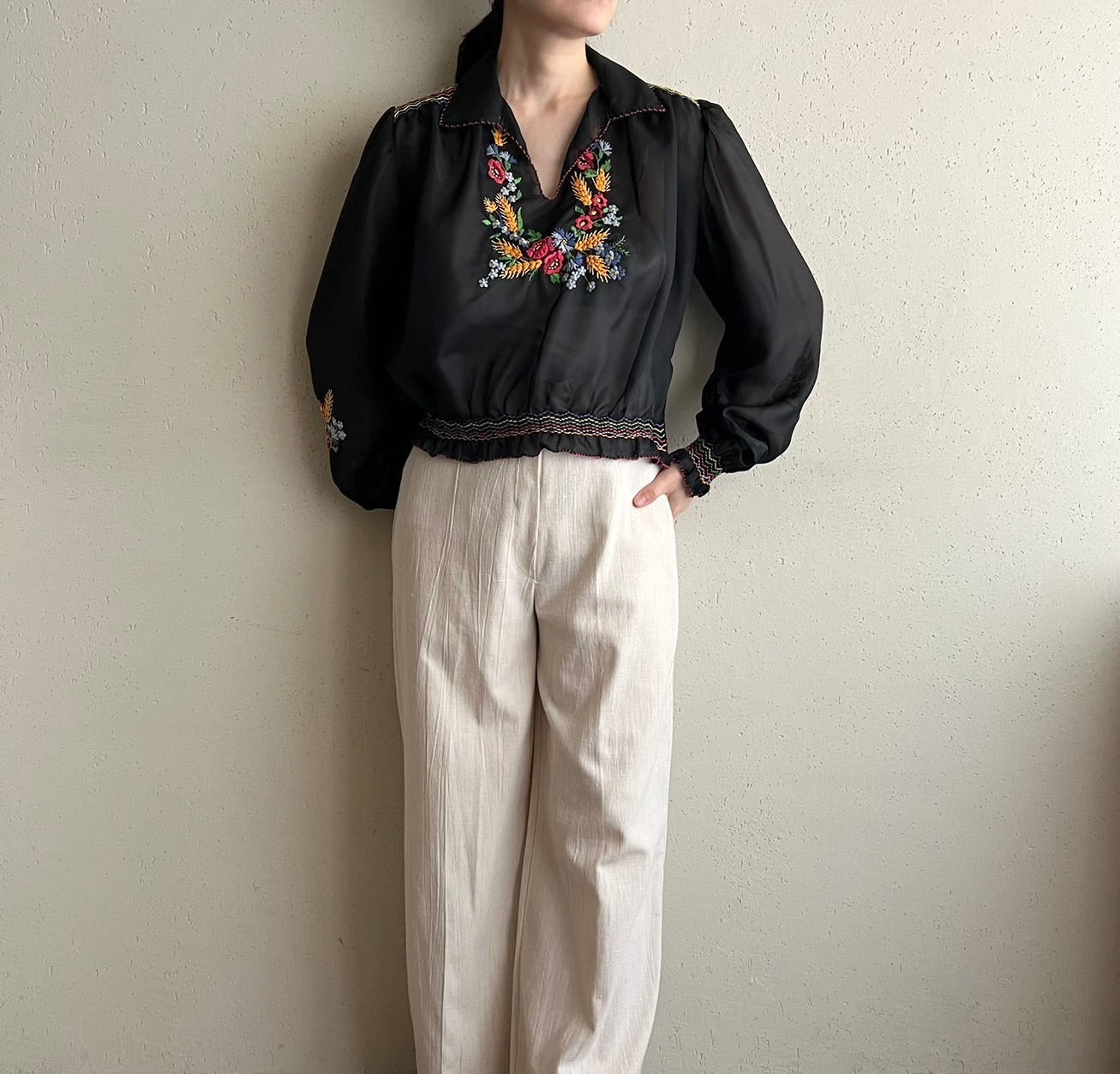 70s Embroidery Top