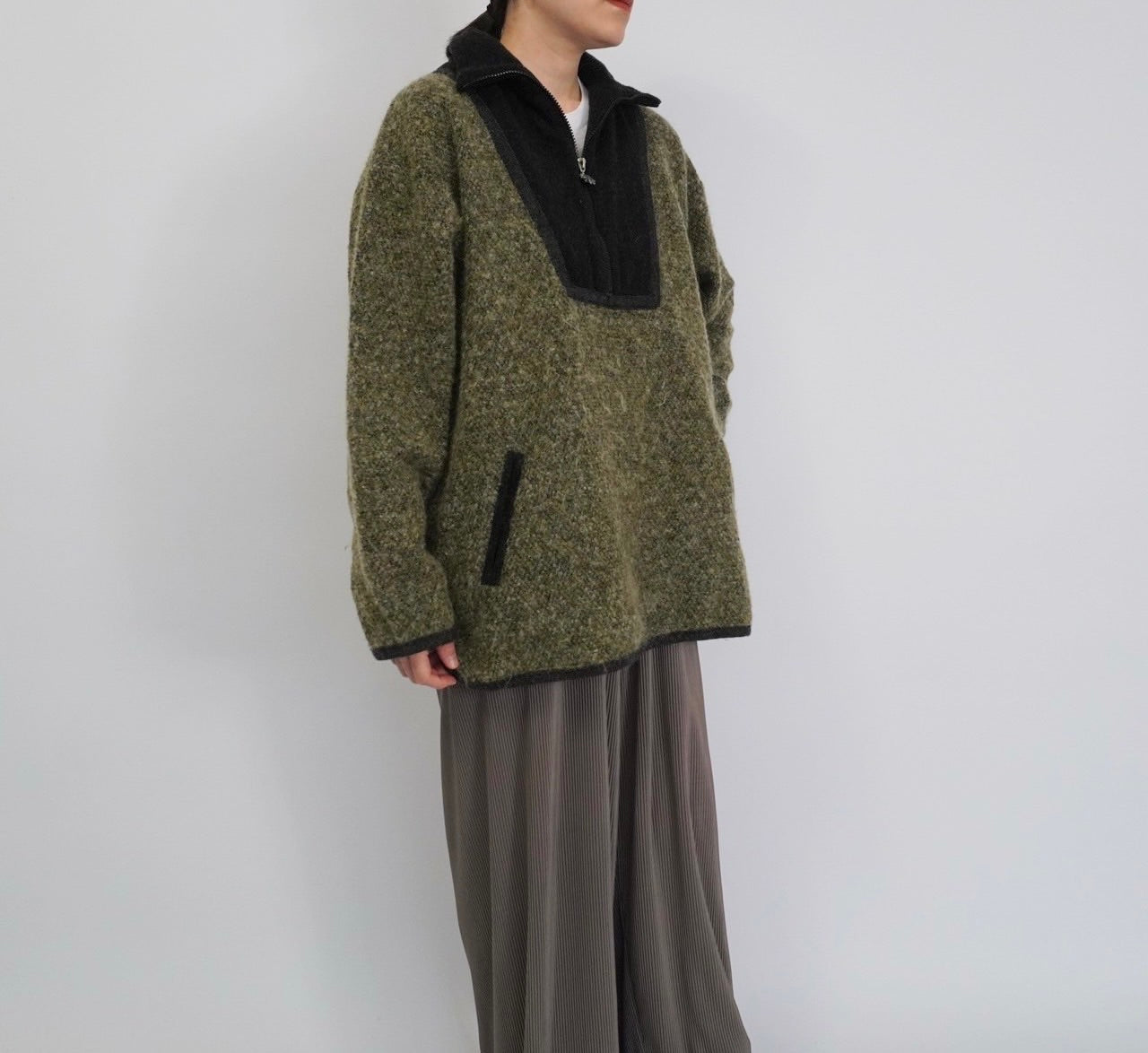 90s EURO Knit Fleece Pullover