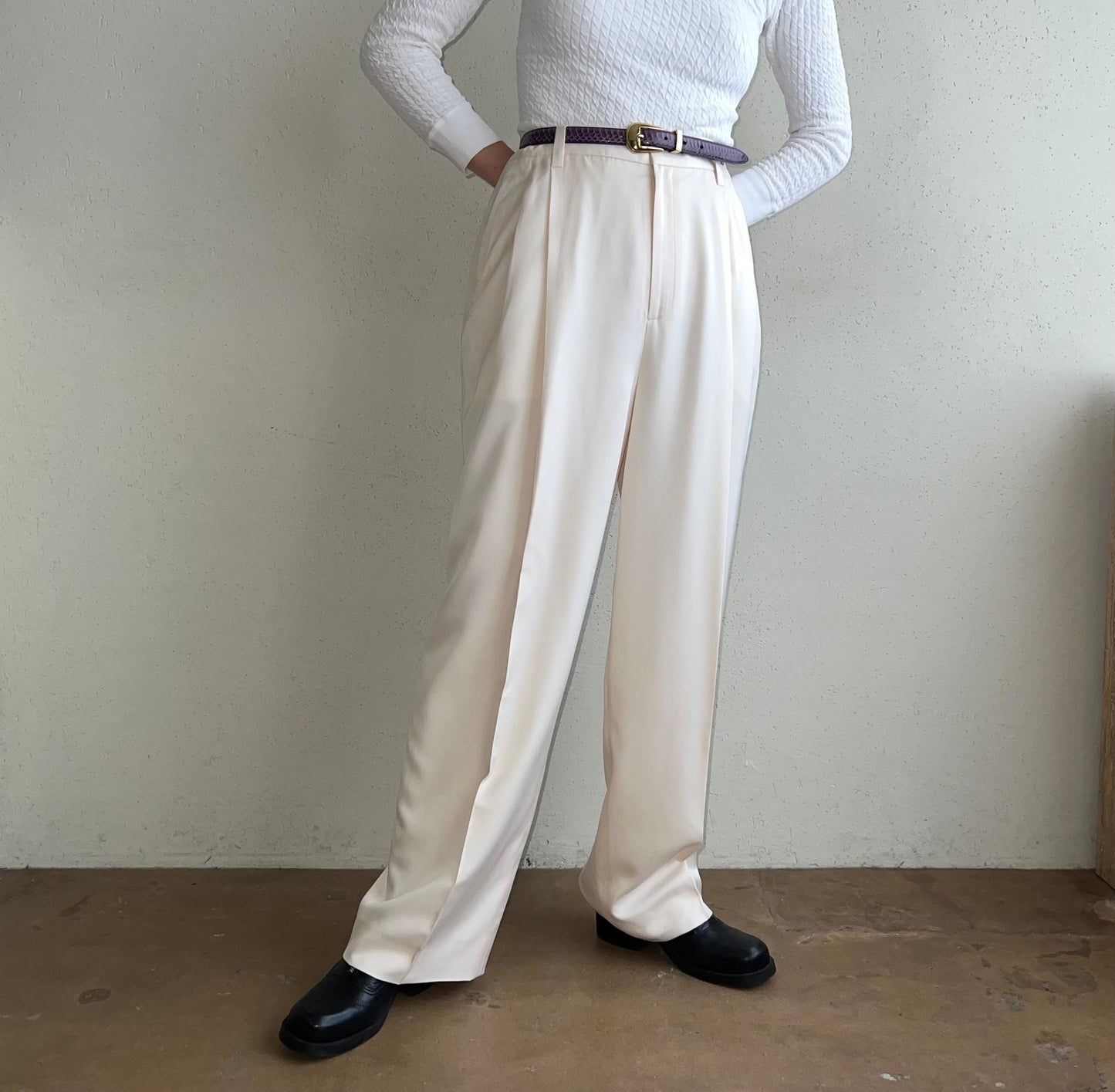 90s Silk Wide Pants