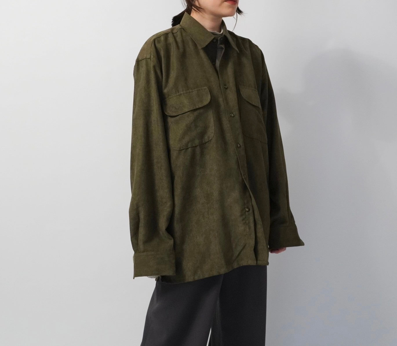 90s Faux Suede Shirt
