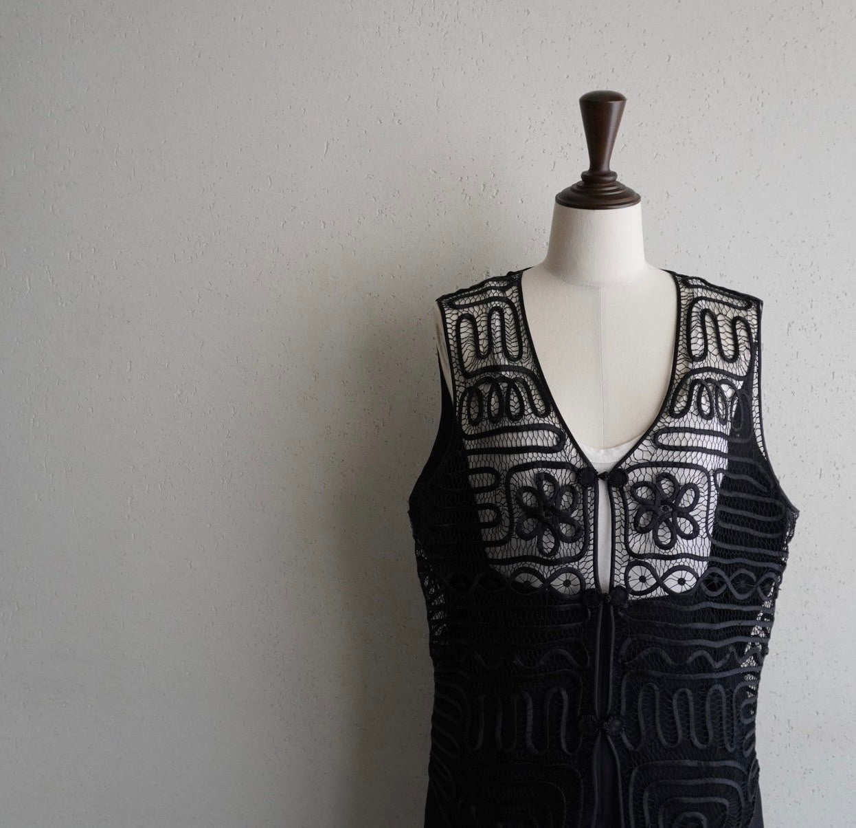 90s Black Satin Vest