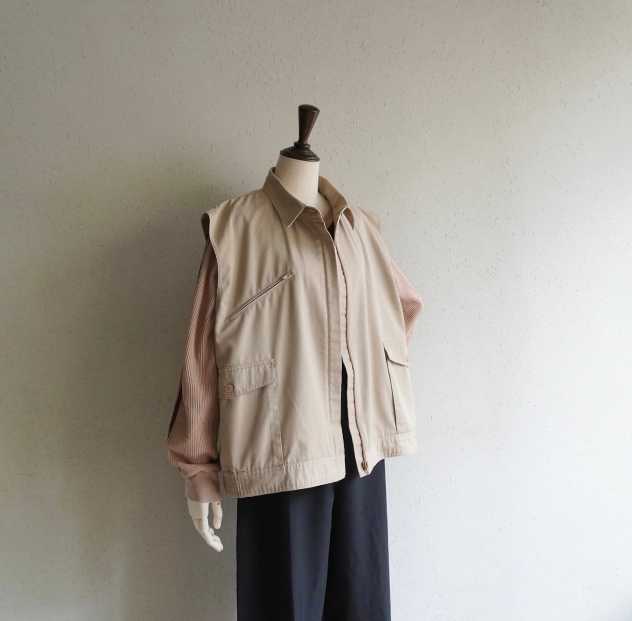 90s Zip Boxy Vest