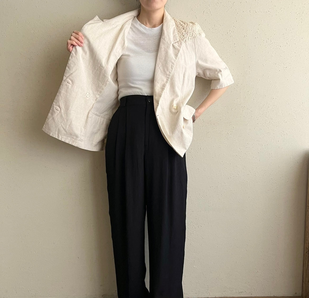 90s Lace Design Jacket Made in USA