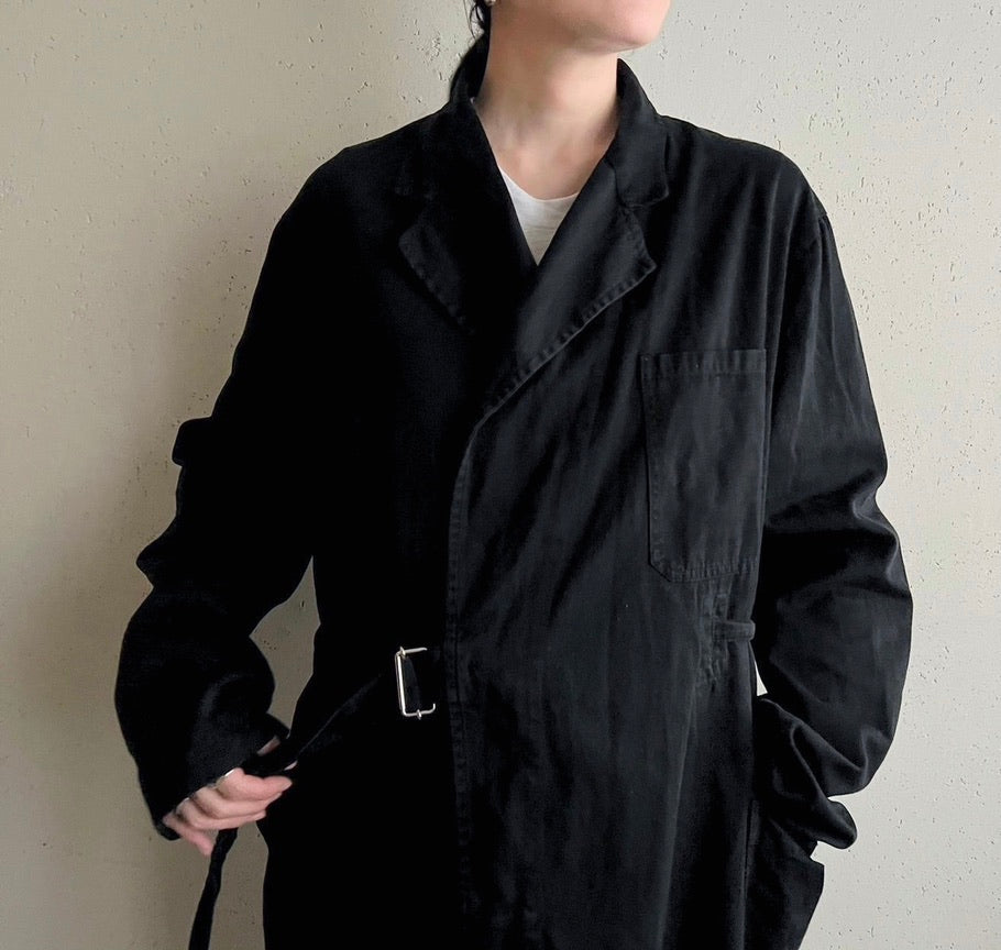 90s Black Belted Jacket