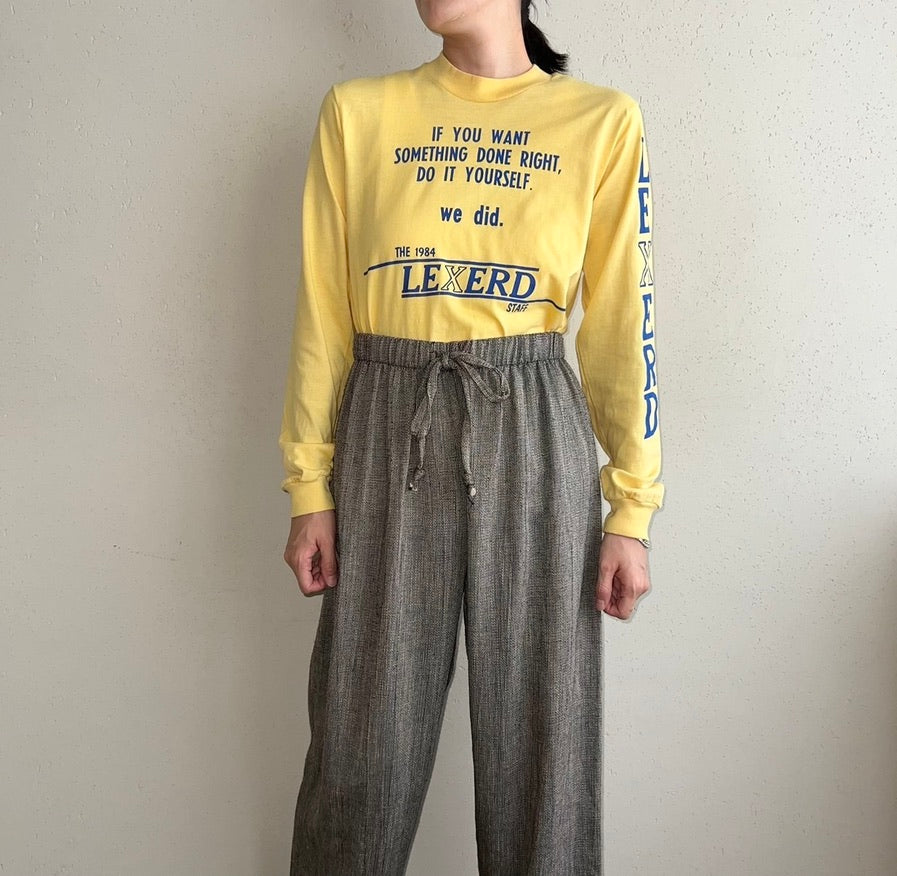 80s Printed Long Sleeves T-shirt Made in USA